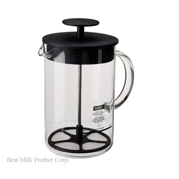 Bodum, Latteo Manual Milk Frother, 8 Ounce, Black
