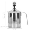 Manual Milk Frother, 27oz800ml Stainless Steel Hand Pump