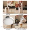 Manual Milk Frother, 27oz800ml Stainless Steel Hand Pump