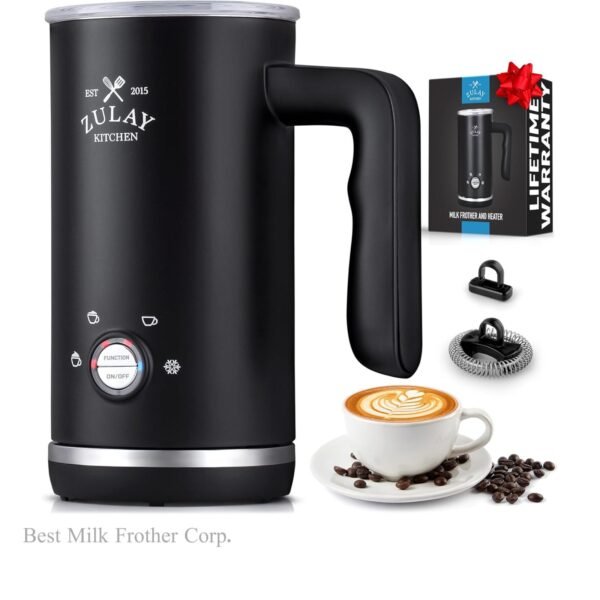 Zulay Kitchen 4-in-1 Milk Frother and Steamer with Handle - Best Milk Frother Corp.
