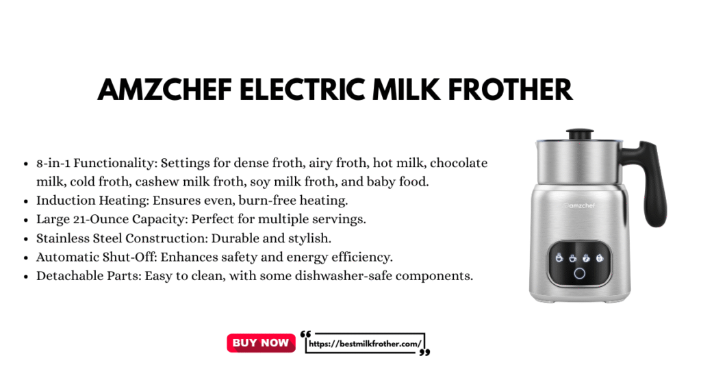 AMZCHEF Electric Milk Frother By bestmilkfrother. com