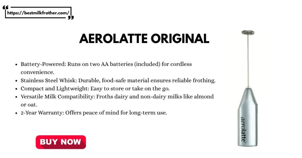 Aerolatte Original - Milk Frother for Cold Foam - By bestmilkfrother. com