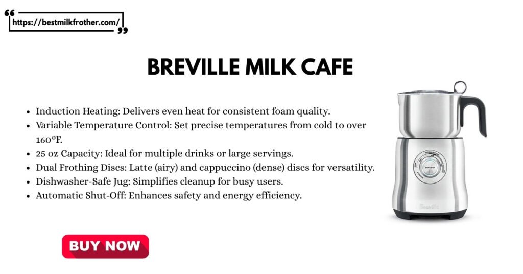 Breville Milk Cafe -  - Milk Frother for Cold Foam - By bestmilkfrother. com