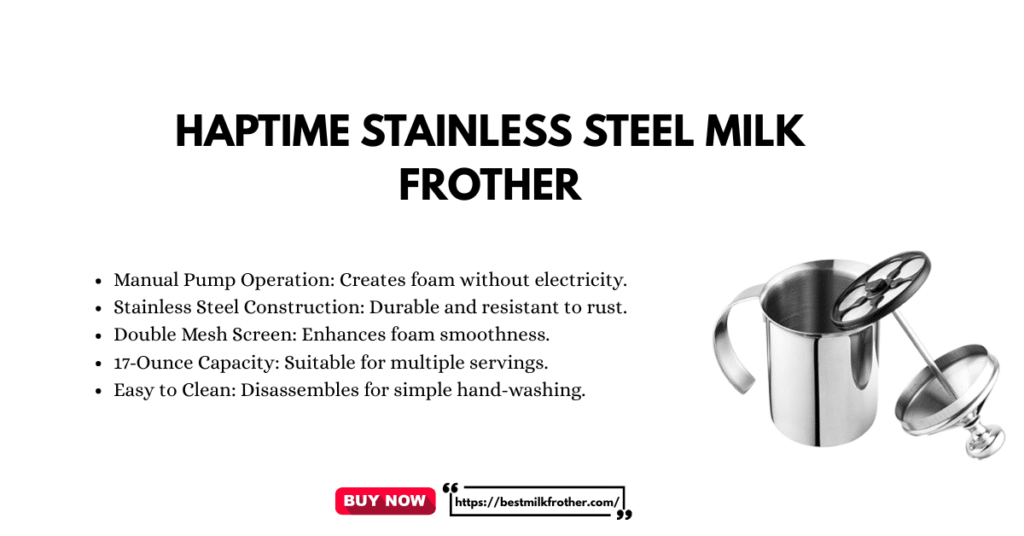HAPTIME Stainless Steel Milk Frother By bestmilkfrother. com