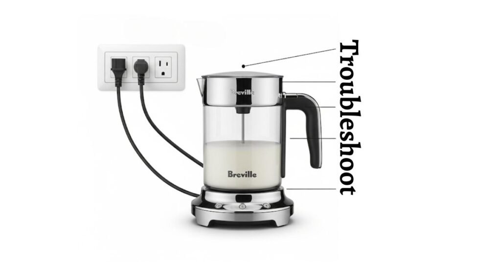 Troubleshooting your Breville milk frother, including checking the power cord, assembly, blockages, milk temperature and quantity, and auto-frothing function. Breville Milk Frother Problems - By bestmilkfrother. com